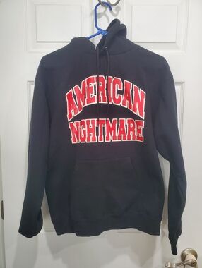 Champion Black Hoodie with Red 'American Nightmare' Band Graphic